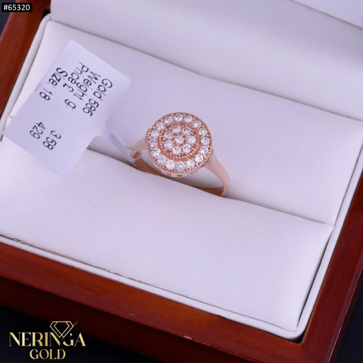 Rose gold women's ring #65320