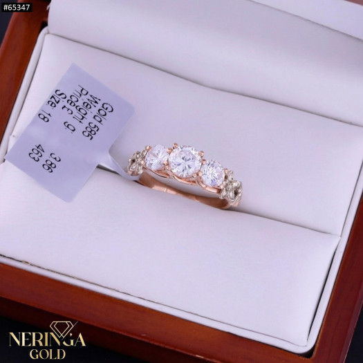 Rose gold women's ring #65347