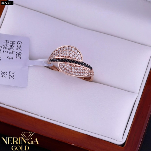 Rose gold women's ring #65398