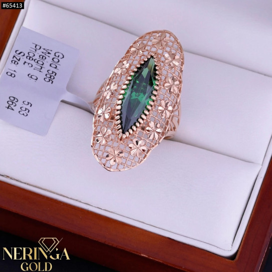 Rose gold women's ring #65413
