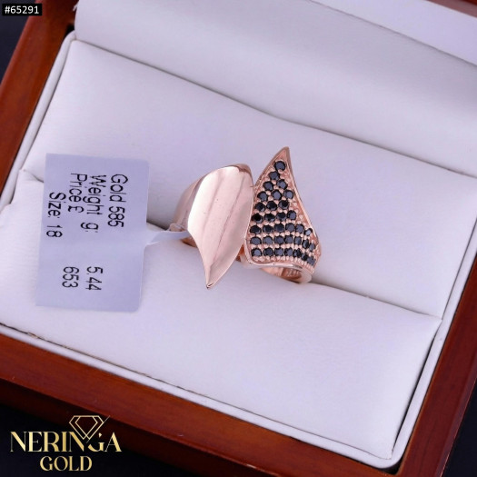 Rose gold women's ring #65291