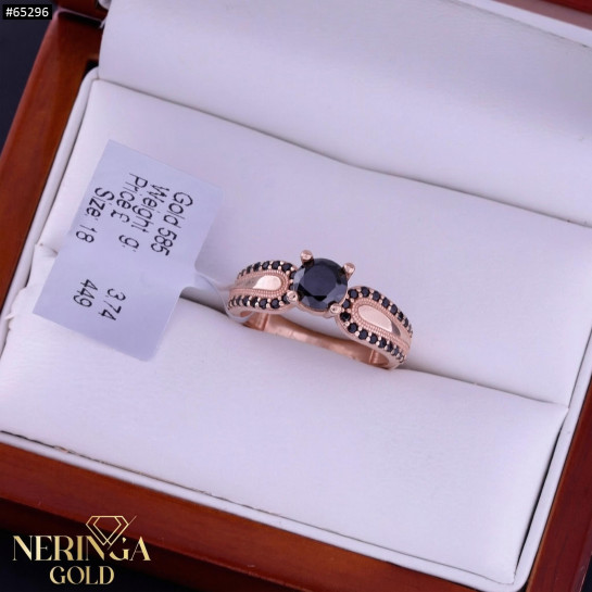 Rose gold women's ring #65296