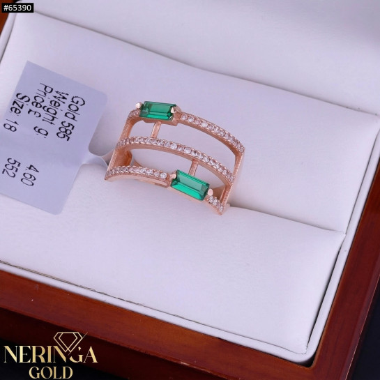 Rose gold women's ring #65390