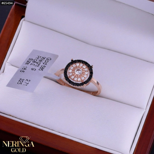 Rose gold women's ring #65494