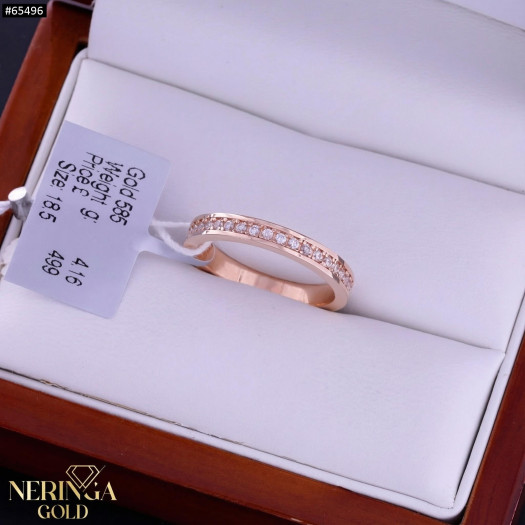 Rose gold women's ring #65496