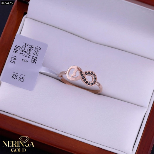 Rose gold women's ring #65475