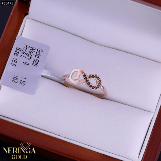 Rose gold women's ring #65475