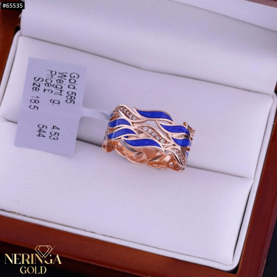 Rose gold women's ring #65535