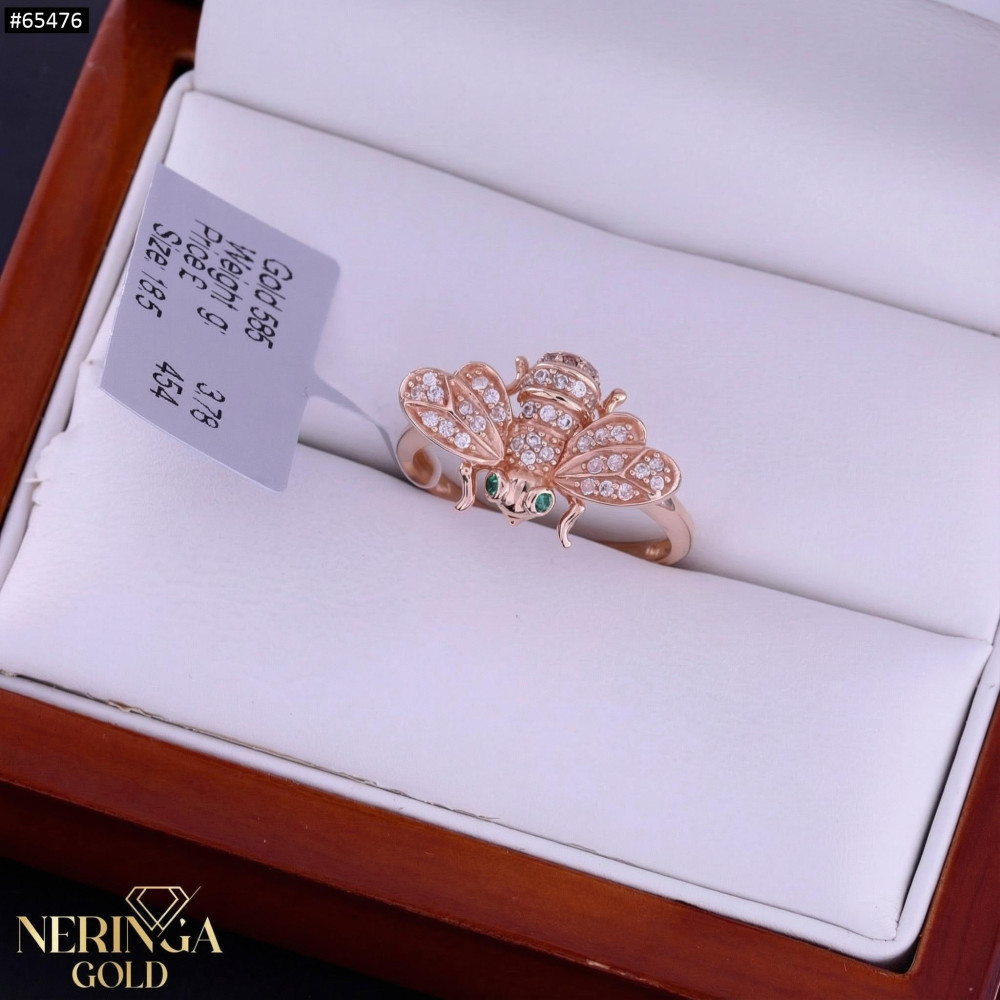 Rose gold women's ring #65476