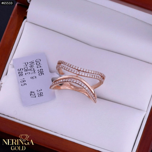 Rose gold women's ring #65533