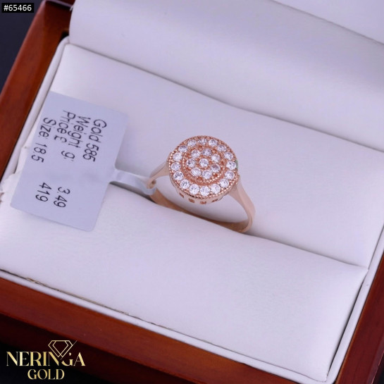 Rose gold women's ring #65466