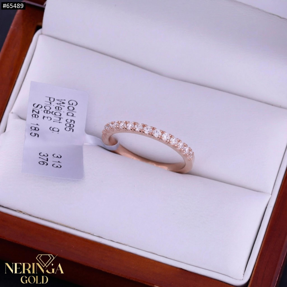 Rose gold women's ring #65489