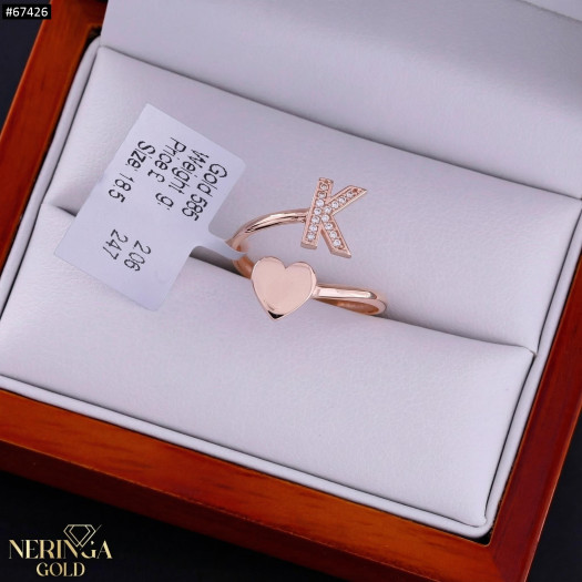 Rose gold women's ring #67426