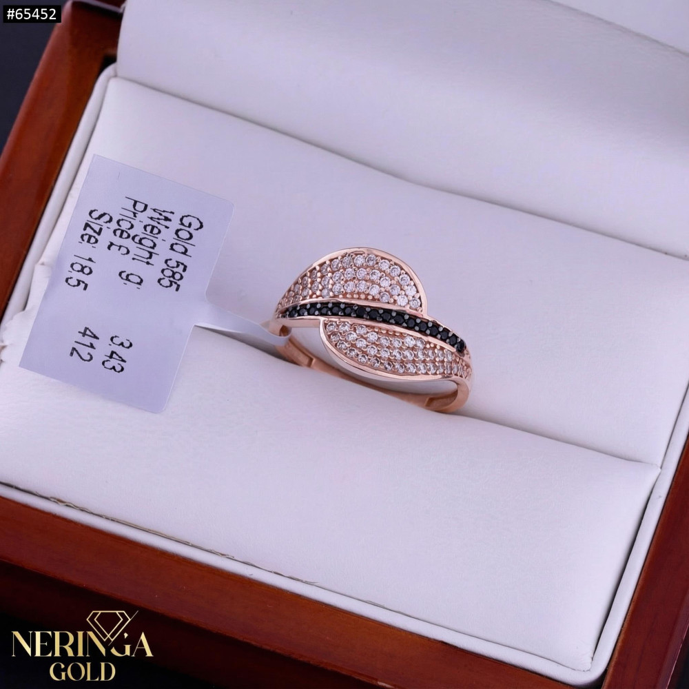 Rose gold women's ring #65452