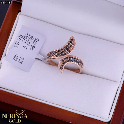 Rose gold women's ring #65488