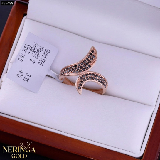Rose gold women's ring #65488