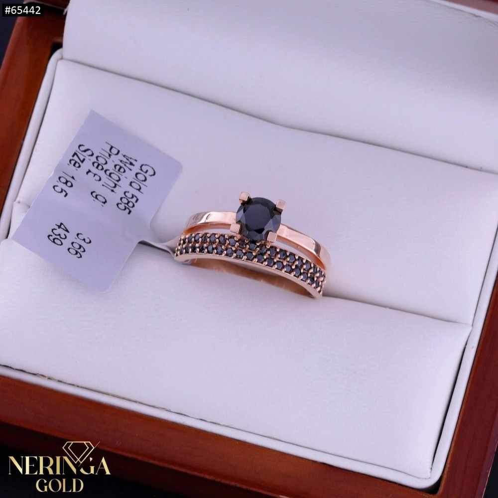 Rose gold women's ring #65442