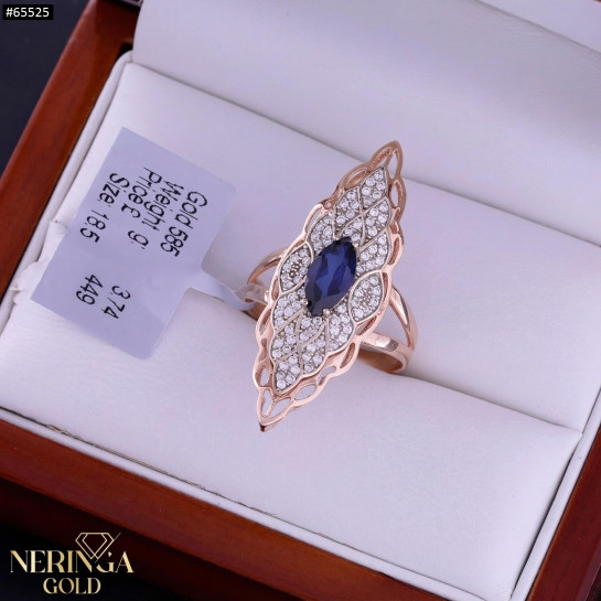Rose gold women's ring #65525