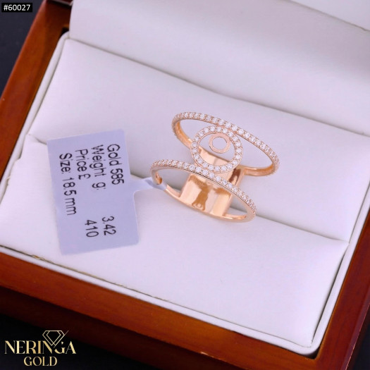 Rose gold women's ring #60027