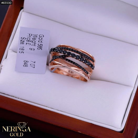 Rose gold women's ring #65530