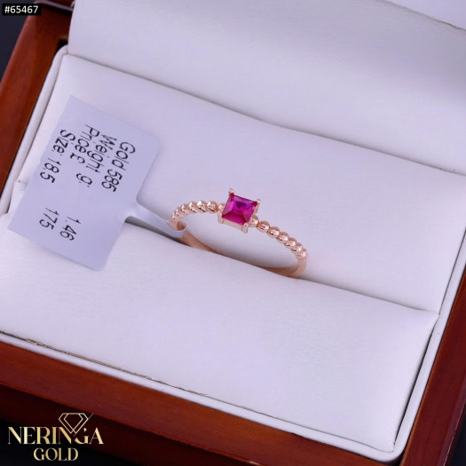 Rose gold women's ring #65467