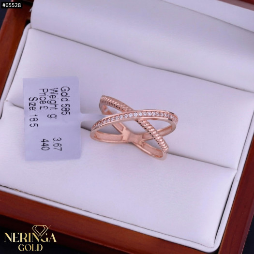 Rose gold women's ring #65528