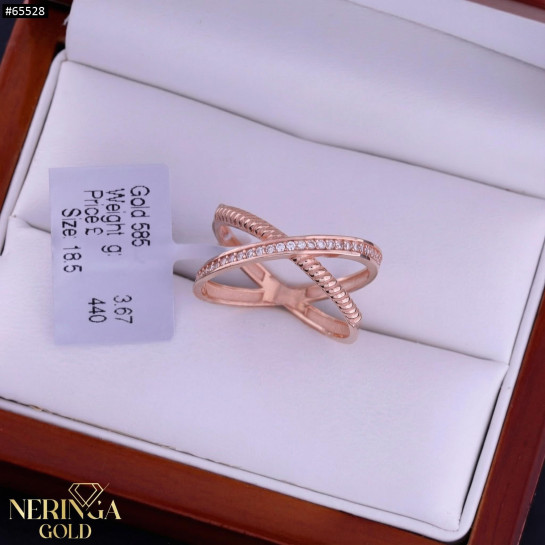 Rose gold women's ring #65528