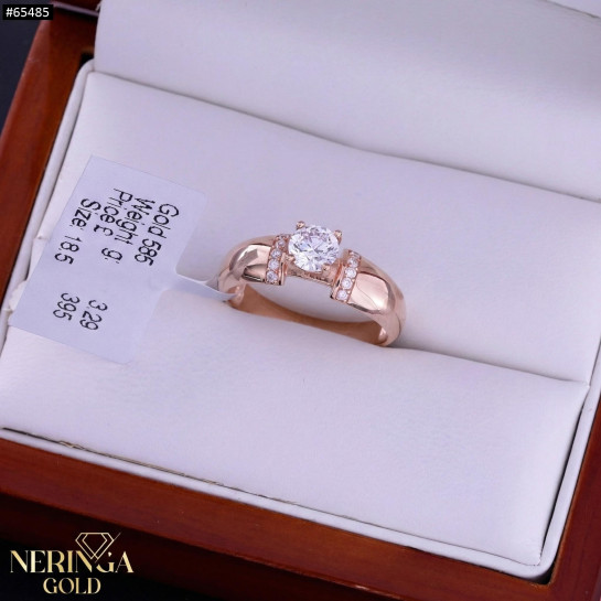 Rose gold women's ring #65485