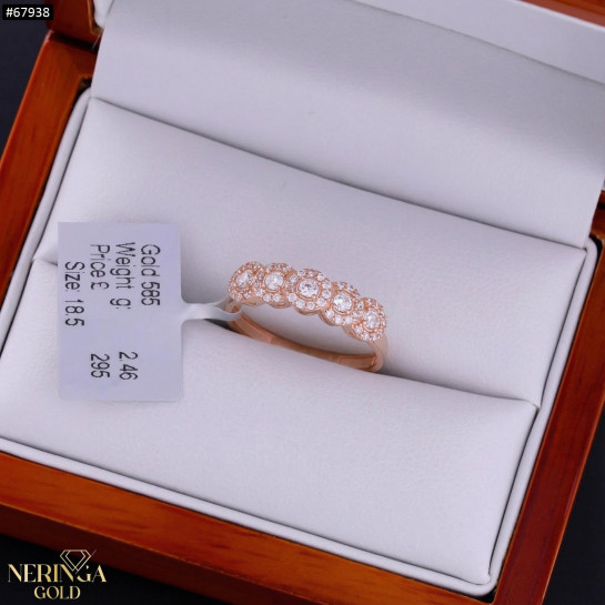 Rose gold women's ring #67938