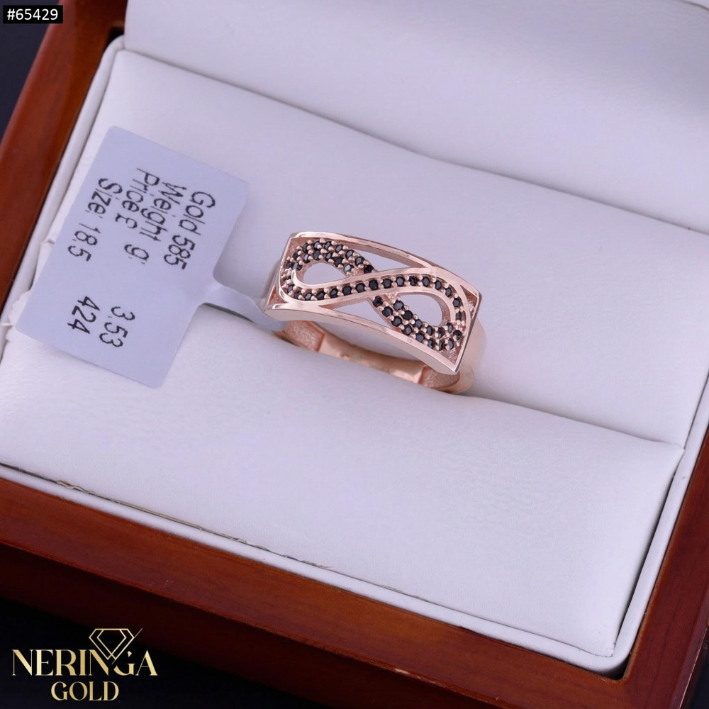 Rose gold women's ring #65429