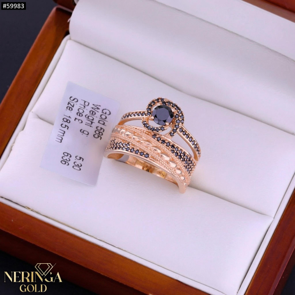 Rose gold women's ring #59983