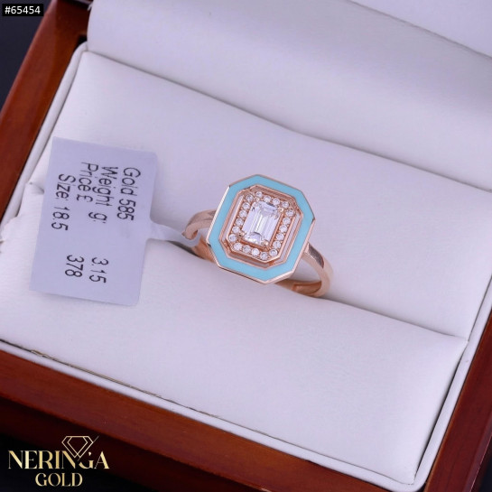 Rose gold women's ring #65454