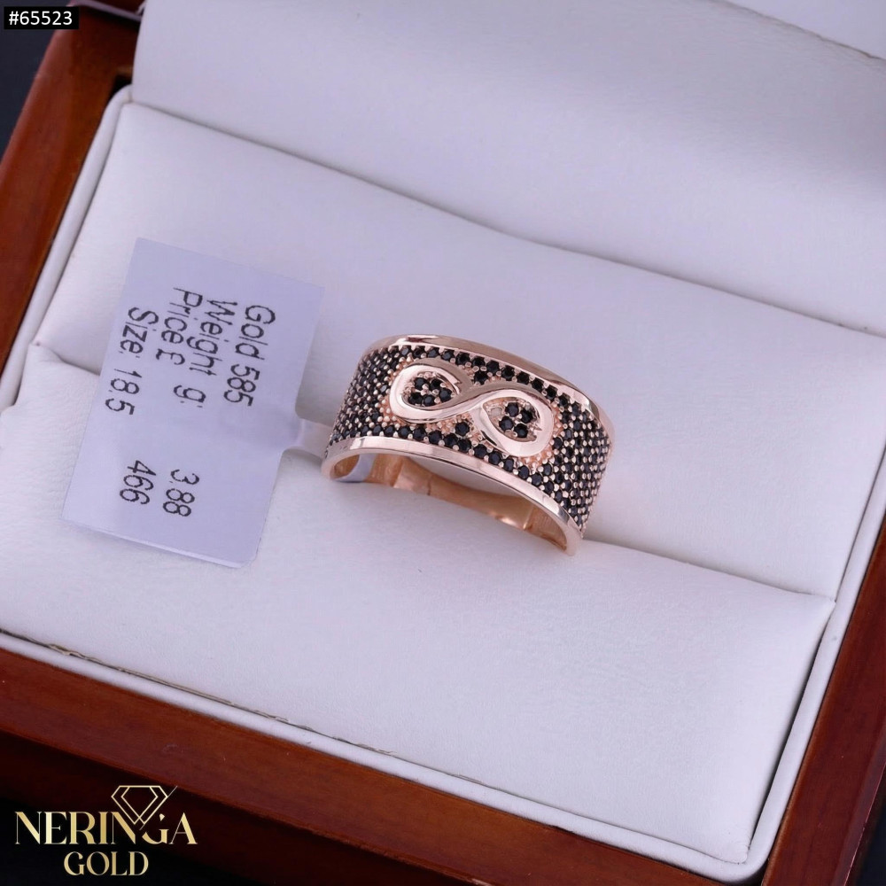 Rose gold women's ring #65523