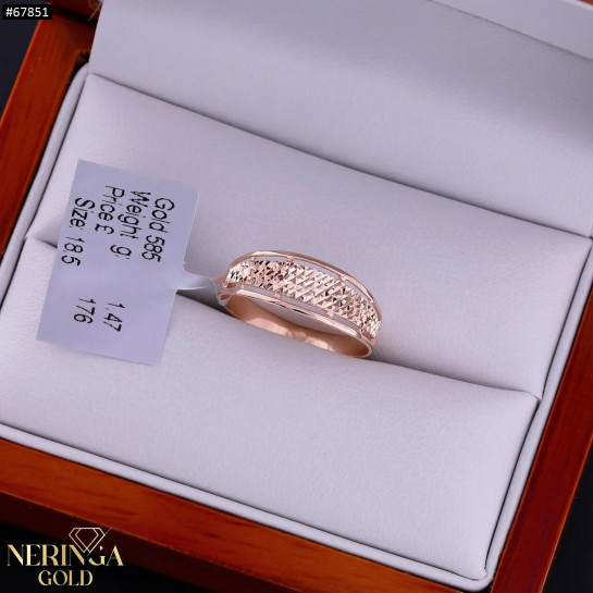 Rose gold women's ring #67851