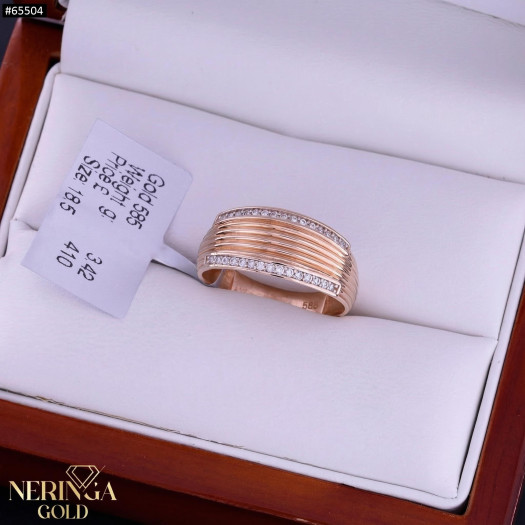 Rose gold women's ring #65504