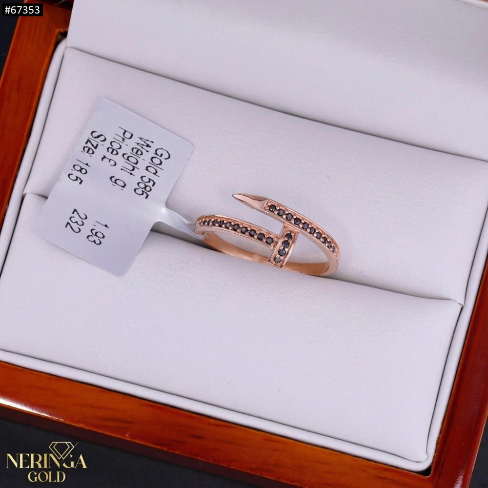 Rose gold women's ring #67353