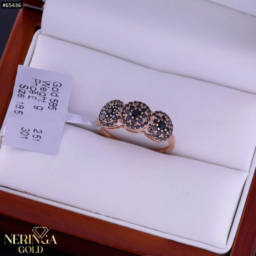 Rose gold women's ring #65436