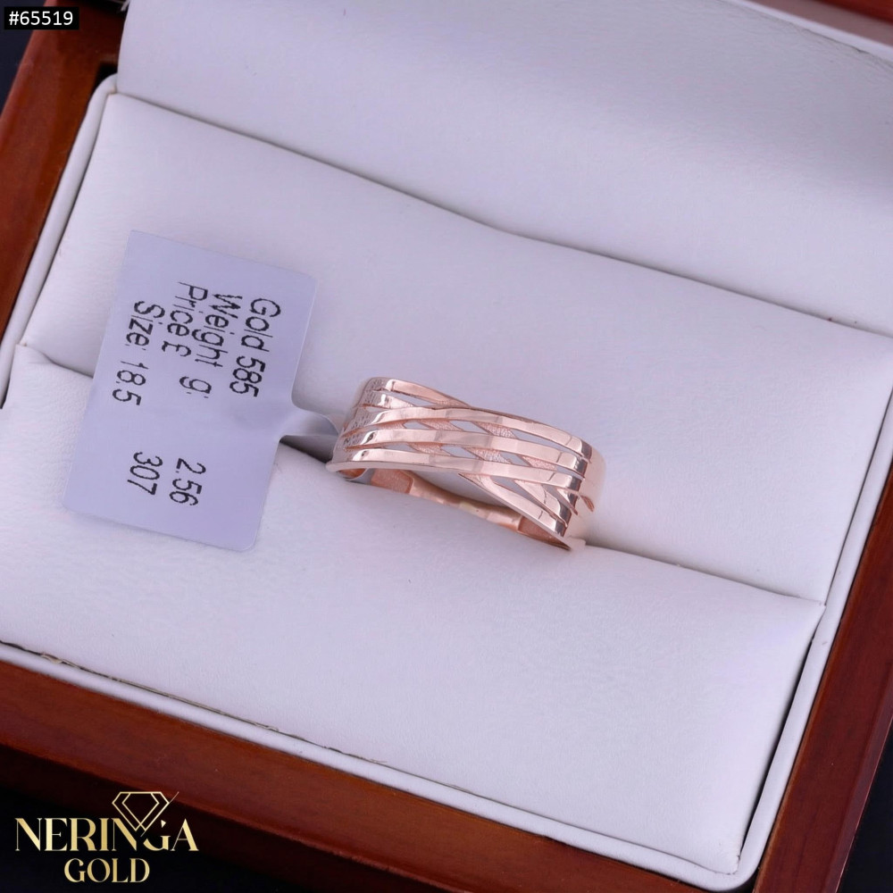 Rose gold women's ring #65519