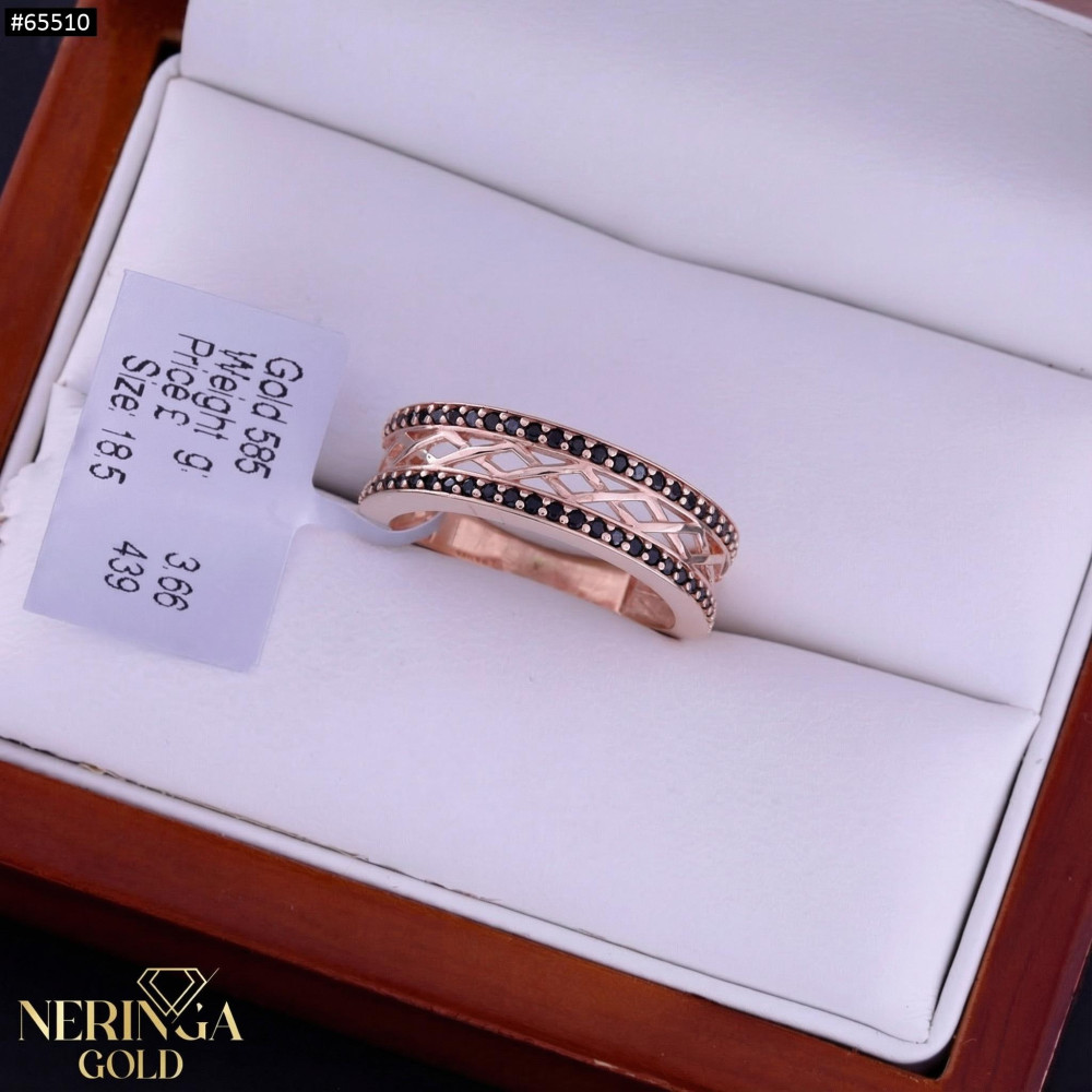 Rose gold women's ring #65510