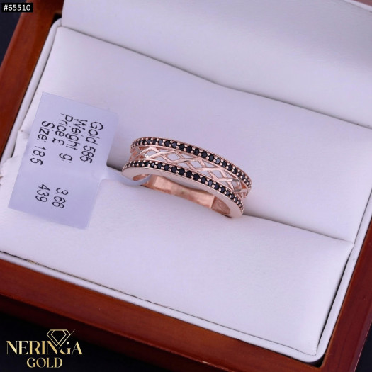 Rose gold women's ring #65510