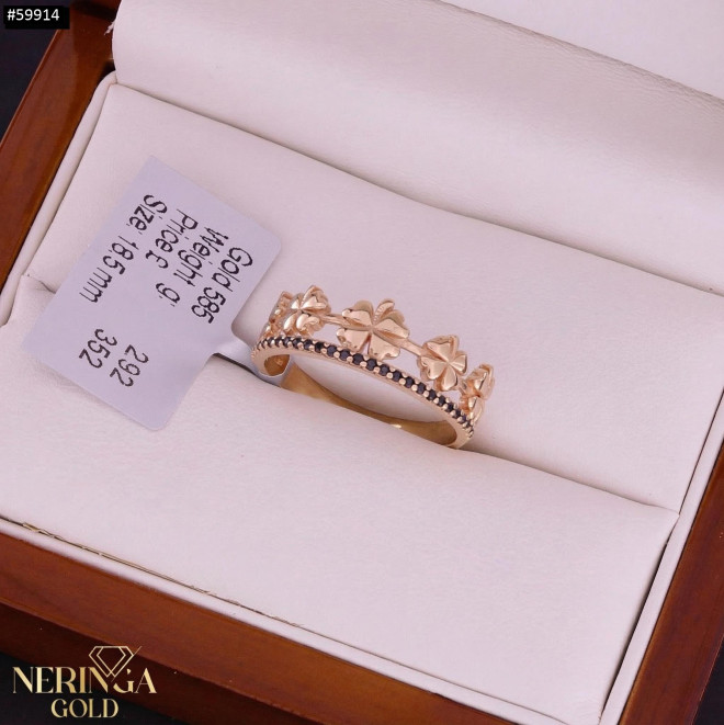 Rose gold women's ring #59914