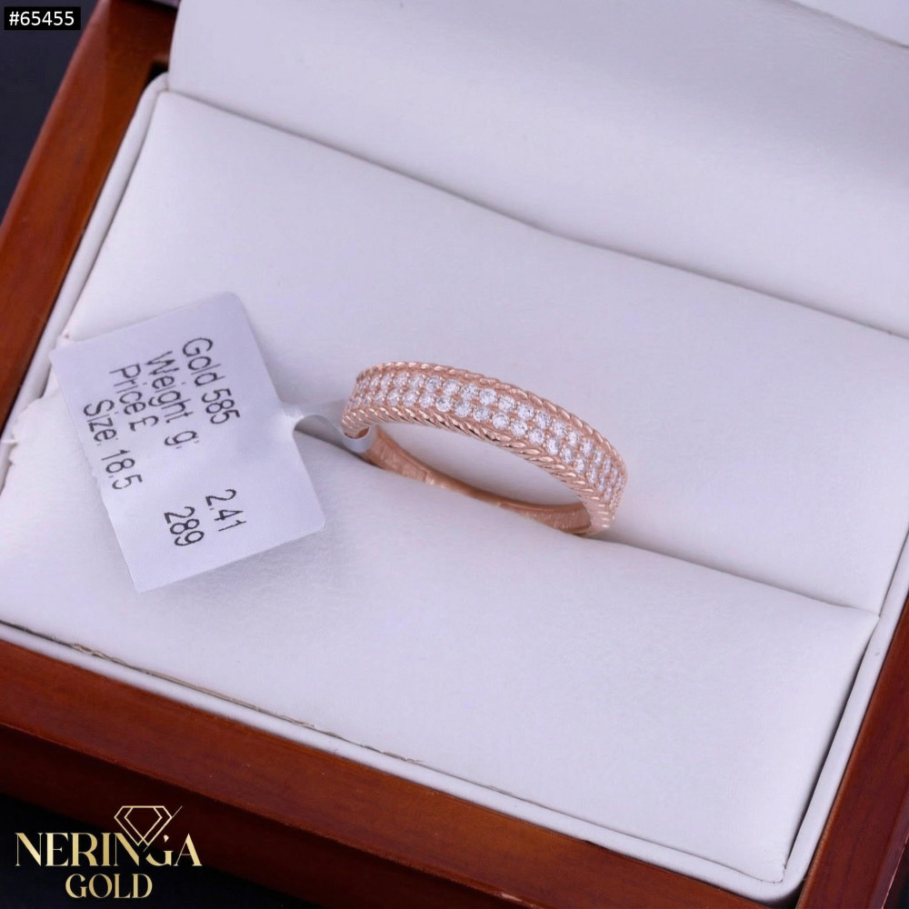 Rose gold women's ring #65455