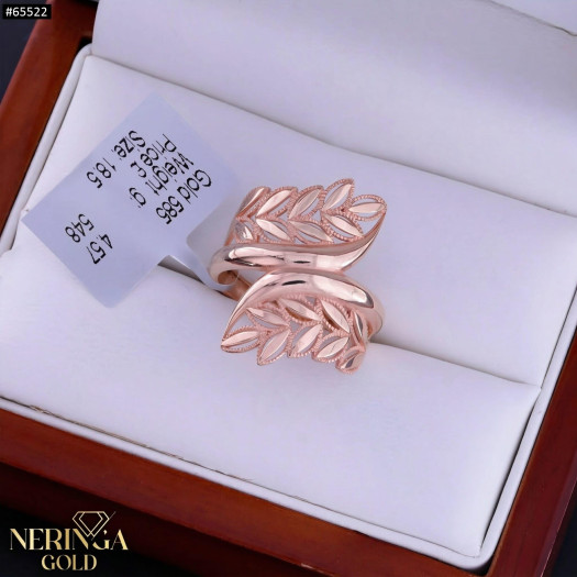 Rose gold women's ring #65522