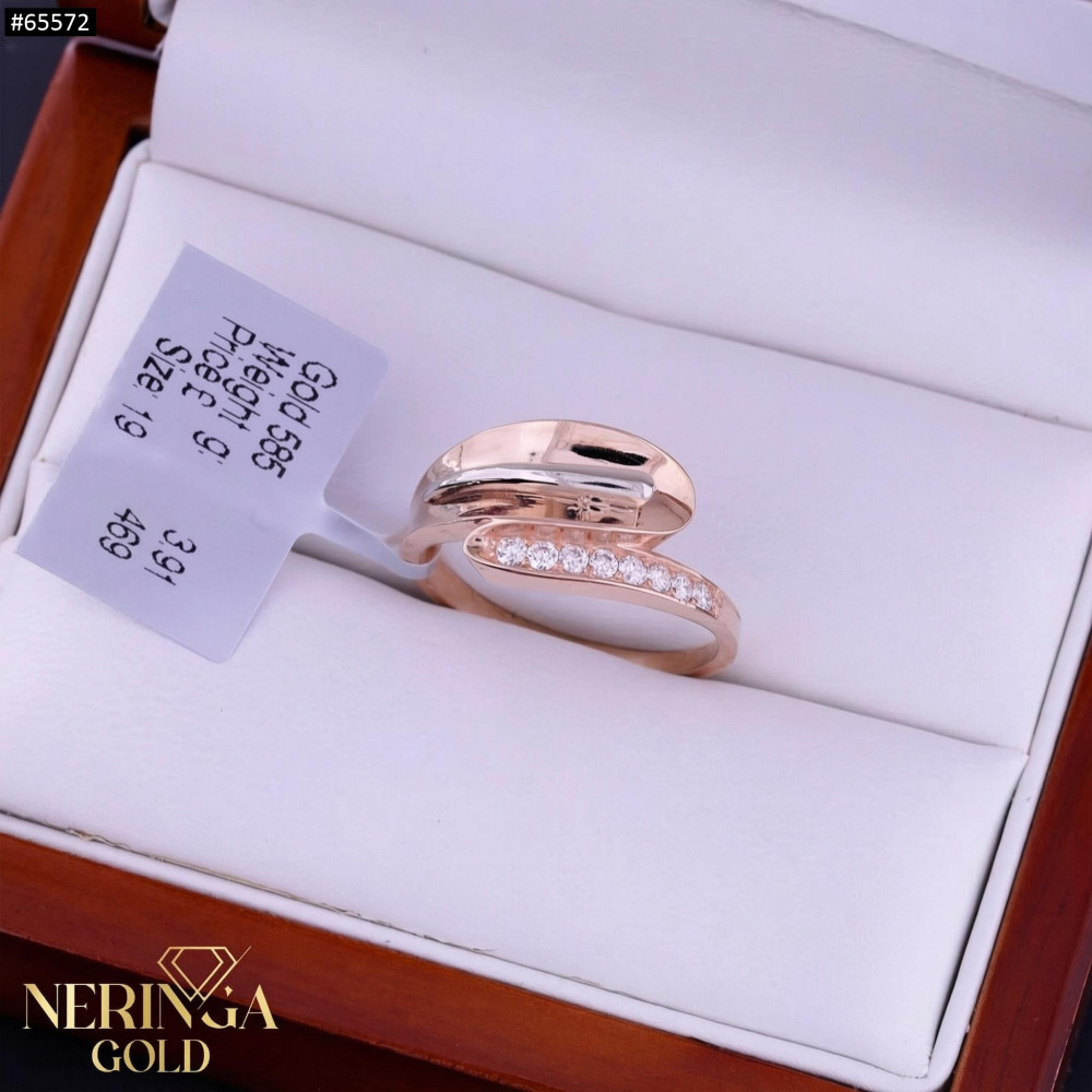 Rose gold women's ring #65572