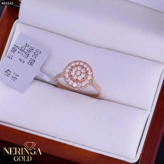 Rose gold women's ring #65545