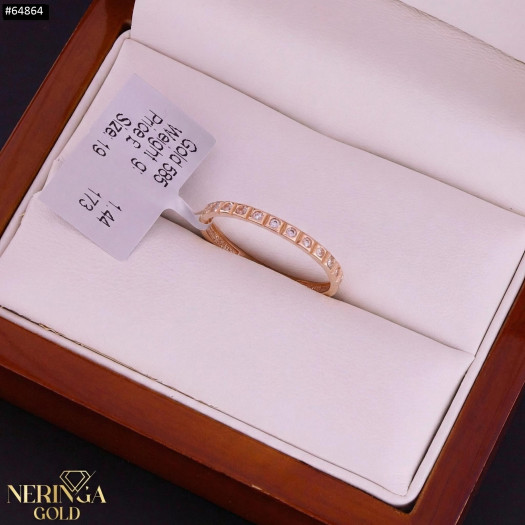 Rose gold women's ring #64864