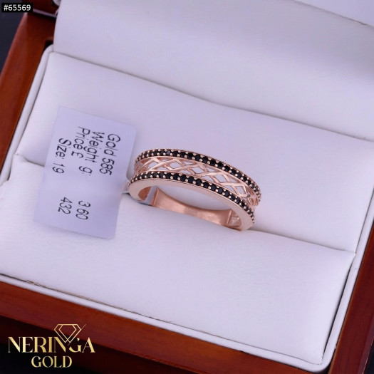 Rose gold women's ring #65569