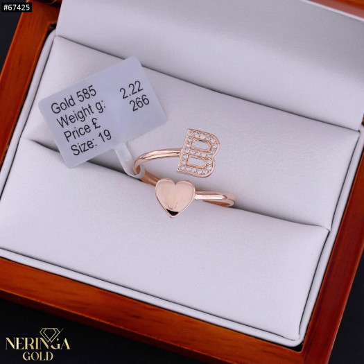Rose gold women's ring #67425
