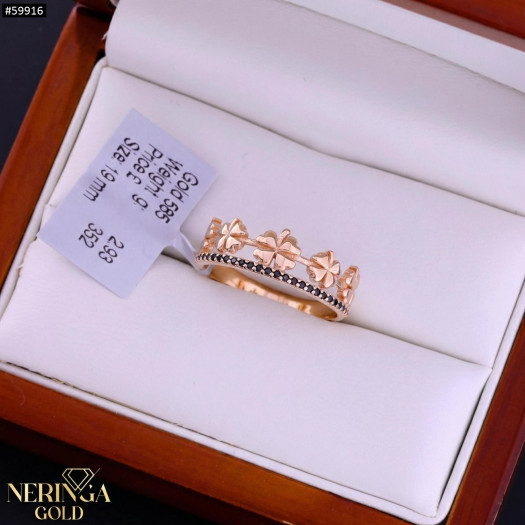 Rose gold women's ring #59916