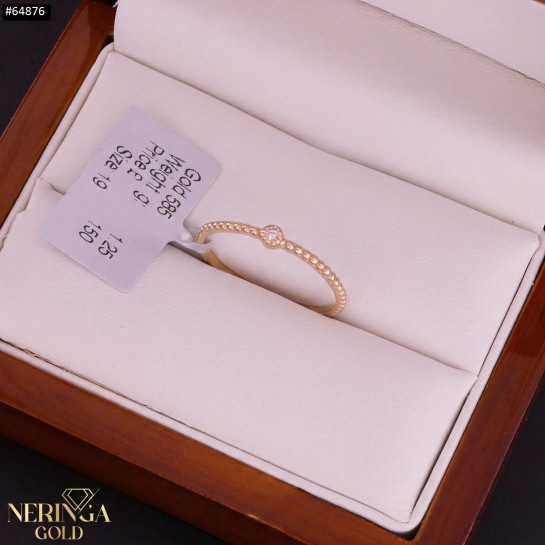 Rose gold women's ring #64876